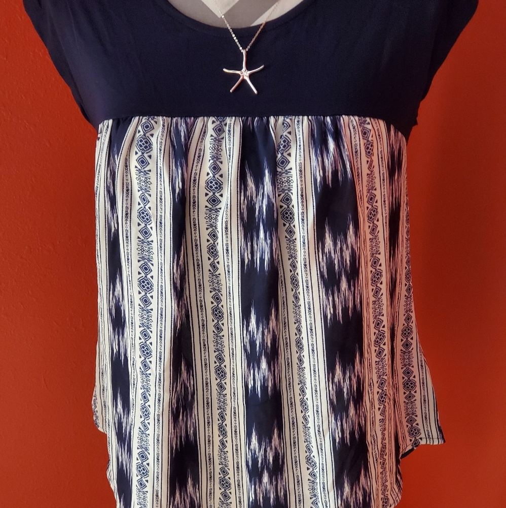 NWT Xhilaration Smock X Scoop Back Top S